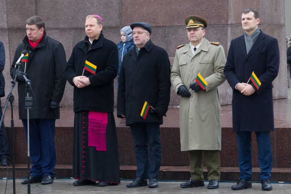 Vėliavos dieną Gedimino bokšte iškelta trispalvė