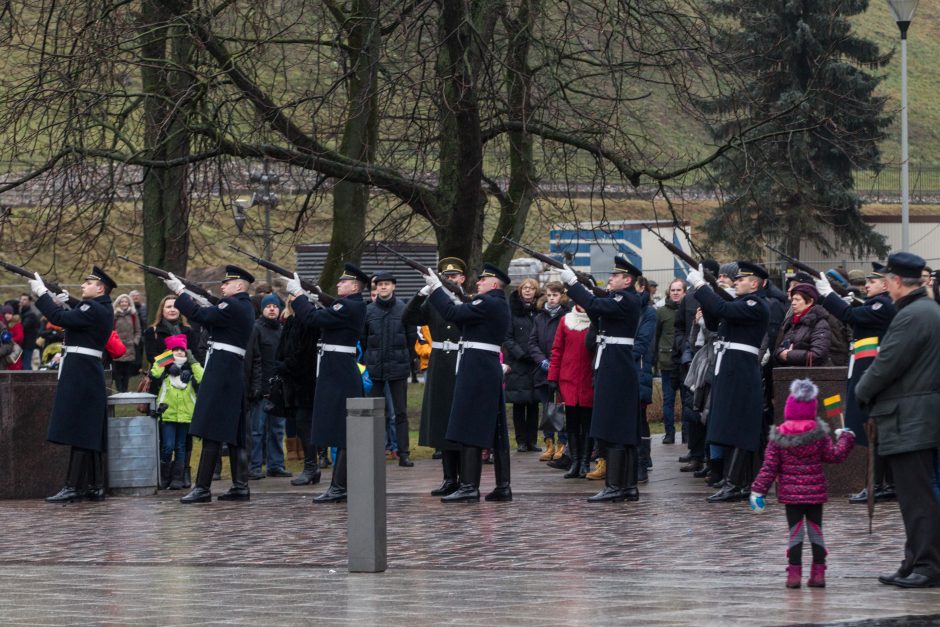 Vėliavos dieną Gedimino bokšte iškelta trispalvė