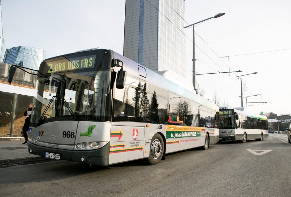 Vasario 16-ąją Vilniuje viešasis transportas bus nemokamas