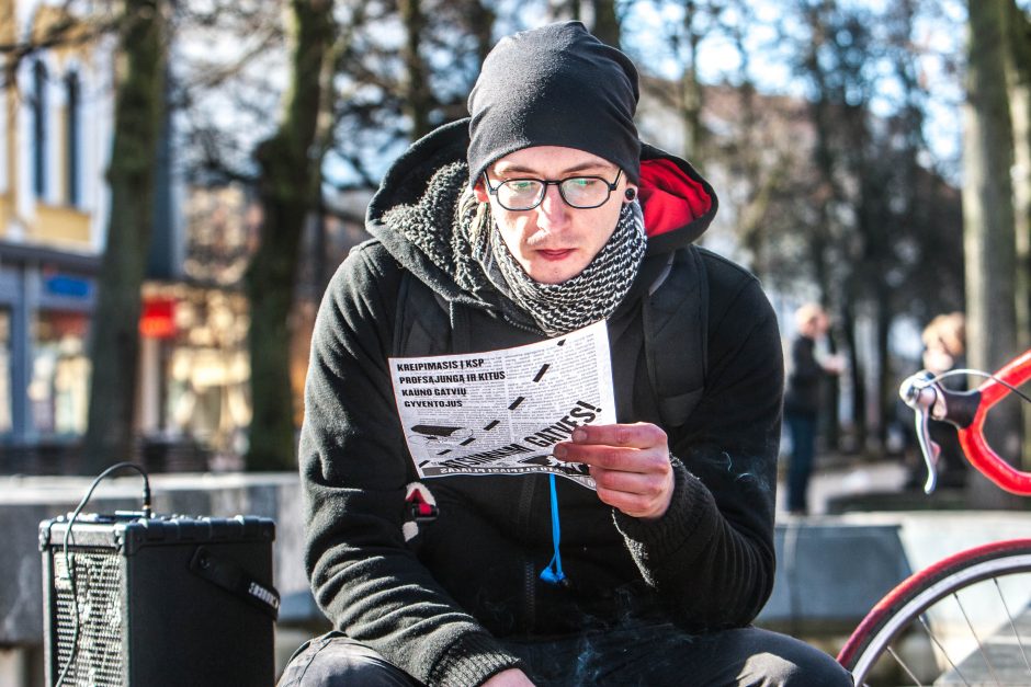 Laisvės alėjoje – taikus protestas prieš karą ir skurdą