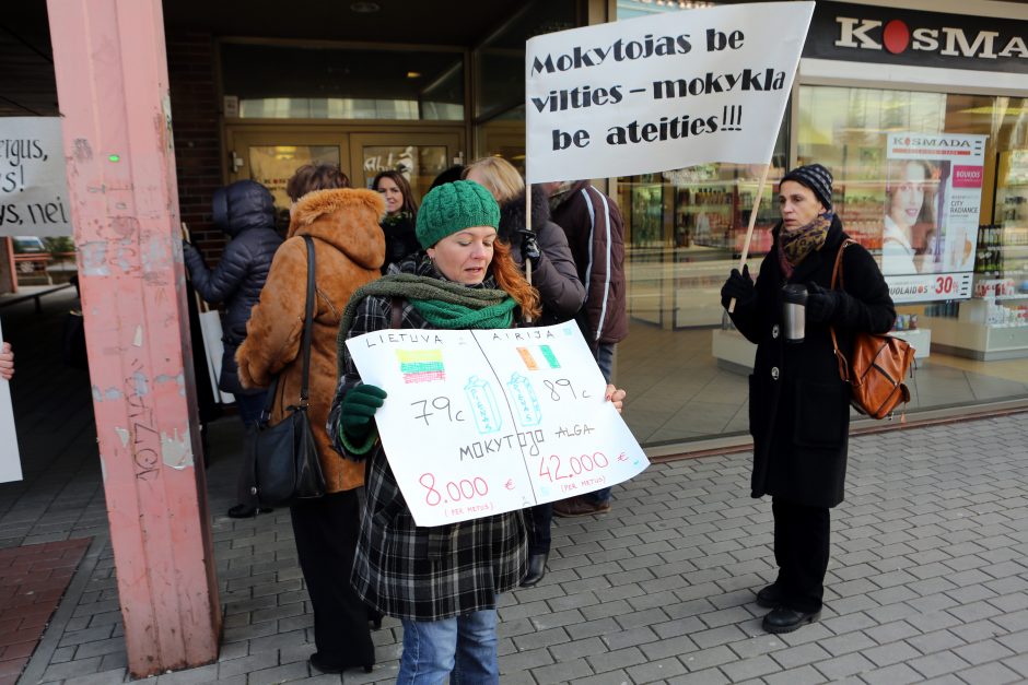 Klaipėdos mokytojai nepasiduoda ir tęsia streiką