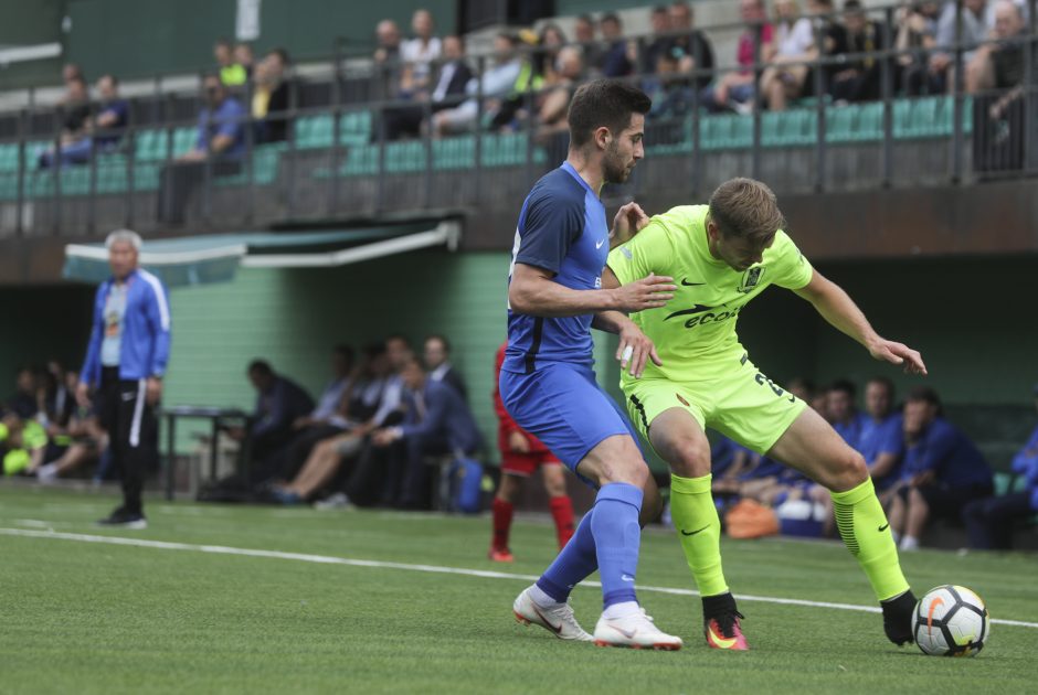 „Trakų“ futbolininkai sužaidė lygiosiomis su Kazachstano klubu