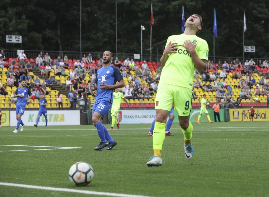 „Trakų“ futbolininkai sužaidė lygiosiomis su Kazachstano klubu