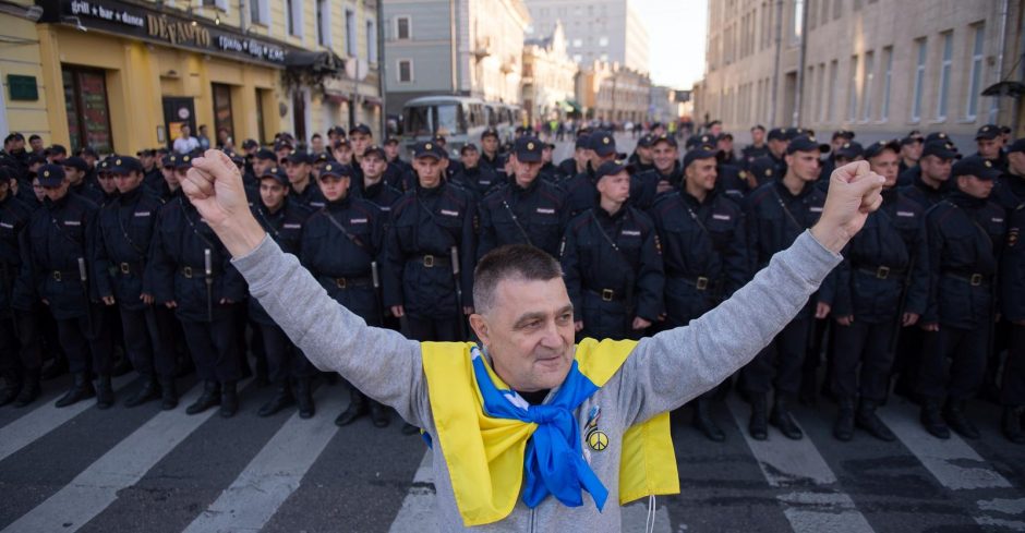 Maskvoje – tūkstantinė demonstracija prieš Kremliaus vaidmenį Ukrainoje