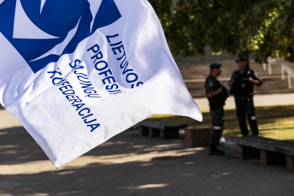 Profesinių sąjungų protestas prie Seimo