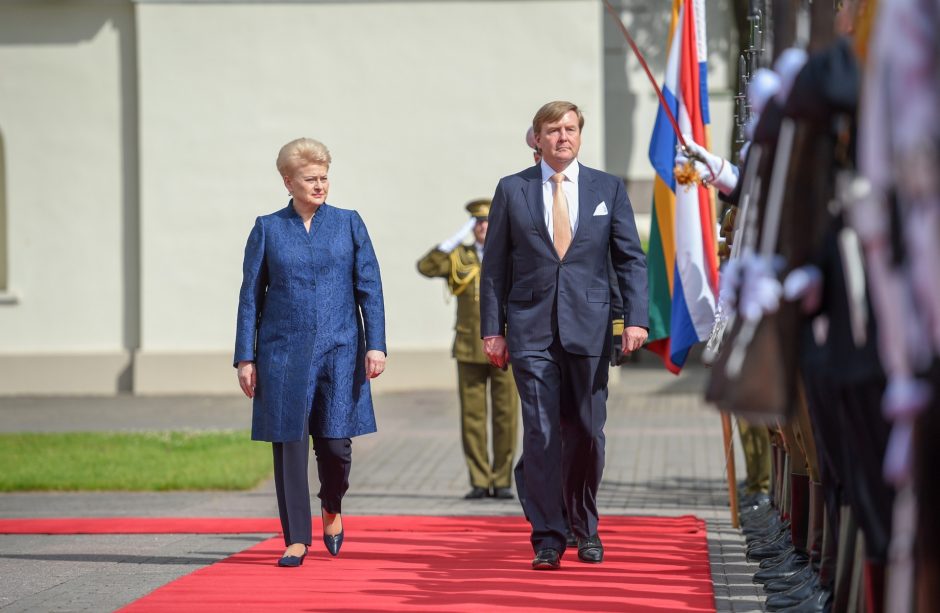 Prezidentė dėkoja Nyderlandų karaliui už paramą Lietuvai saugumo, energetikos srityse