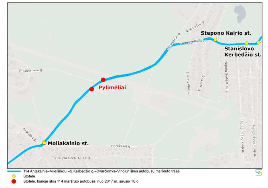 Nuo sausio 18-osios – naujos stotelės autobusų maršrutuose