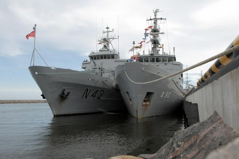 Lietuvos karinis laivas „Jotvingis“ dalyvauja išminavimo pratybose