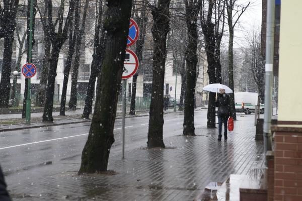Sinoptikai: pirmasis sniegas Klaipėdoje iškart tirpsta