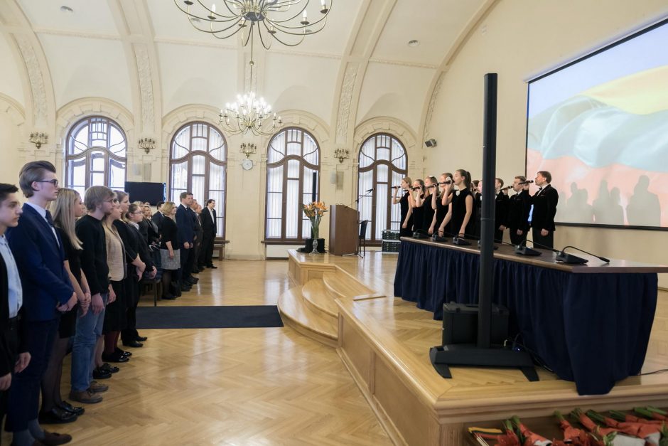 Vilniuje talentingiausiems moksleiviams išdalyti Mažieji Kristoforai