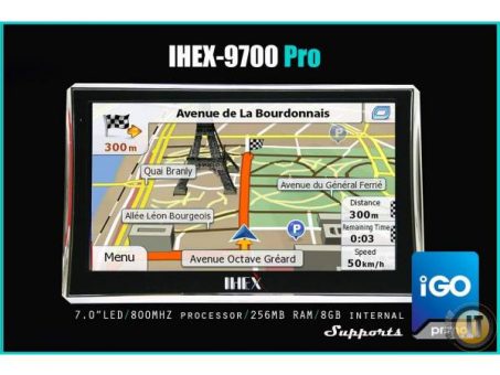 Skelbimas - IHEX-9700 PRO TRUCK NAUJOS KARTOS NAVIGACIJA SUNKVEŽIMIUI+AUTOMOBILIUI
