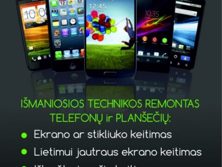 Skelbimas - Mobiliųjų Telefonų taisymas, atrišimas, atblokavimas Vilniuje