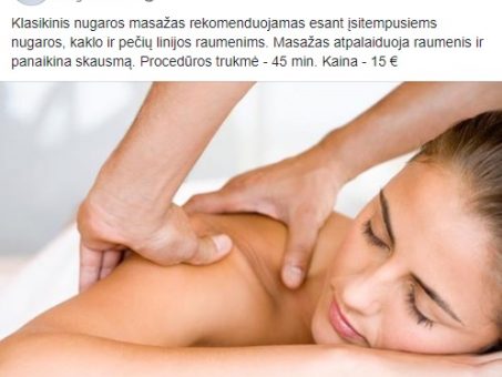 Skelbimas - Kvalifikuoti masažai Kaune
