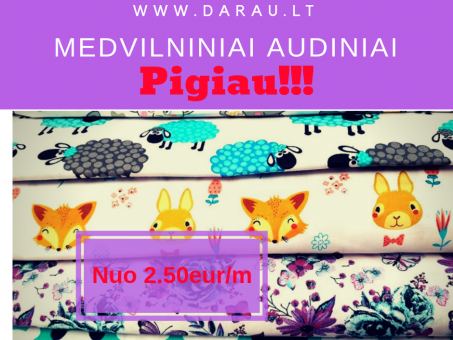 Skelbimas - Medviliniai audiniai PIGIAU, medžiaga patalynei, drobė, drobelė