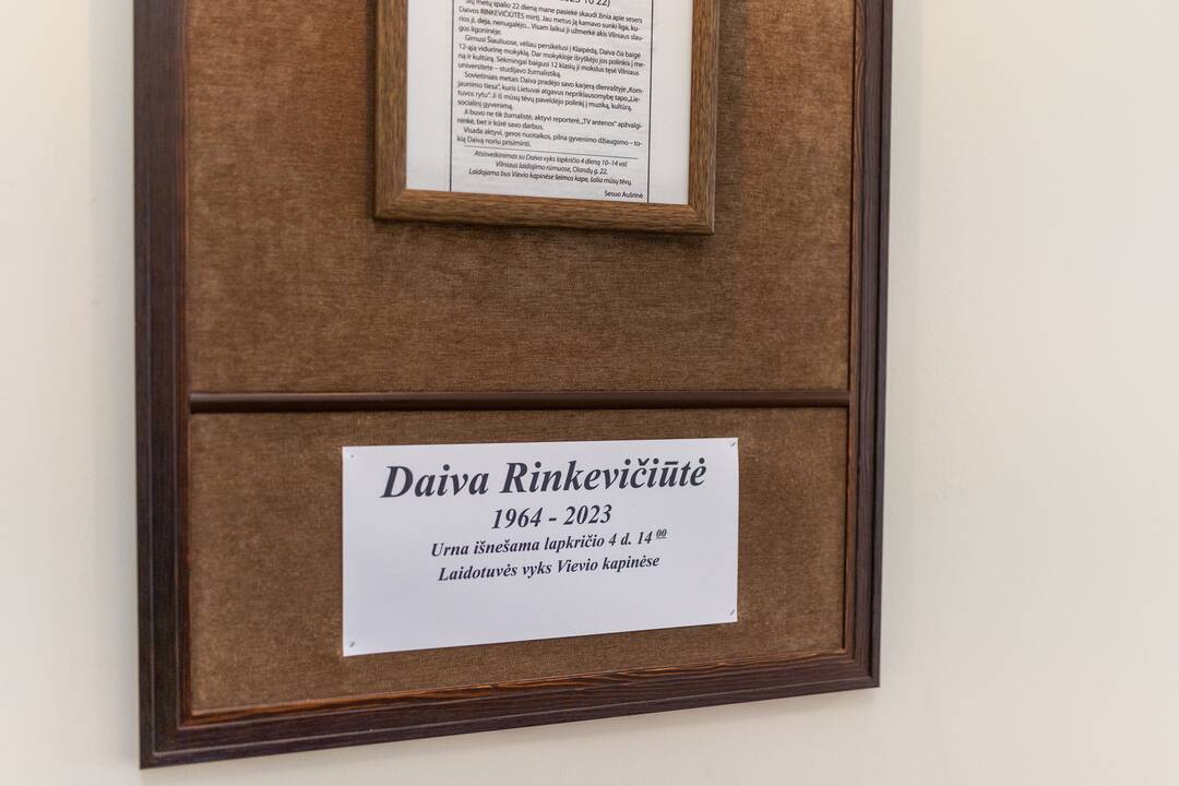 Atsisveikinimas su žurnaliste D. Rinkevičiūte