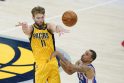 Rekordas: D.Sabonis per rungtynes su Filadelfijos &quot;76ers&quot; ekipa atliko 15 rezultatyvių perdavimų.