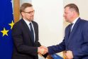 Linas Kukuraitis (kairėje) ir Saulius Skvernelis (dešinėje)