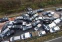 Vokietijos greitkelyje susidūrė 52 automobiliai, 3 žmonės žuvo