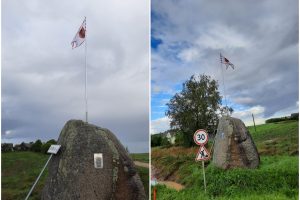 Akibrokštas Plungės rajone: vietoj paminklo partizanams – Žemaitijos vėliava