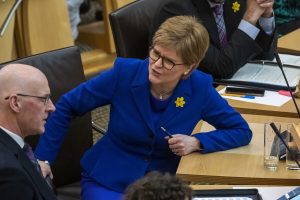 N. Sturgeon paskutinį kartą pasirodė Škotijos parlamente kaip pirmoji ministrė