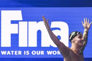 JAV plaukimo žvaigždė pagerino pasaulio rekordą