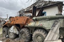 Ukraina: rusai apšaudė daugiau kaip 30 kaimų ir miestų Charkivo srityje
