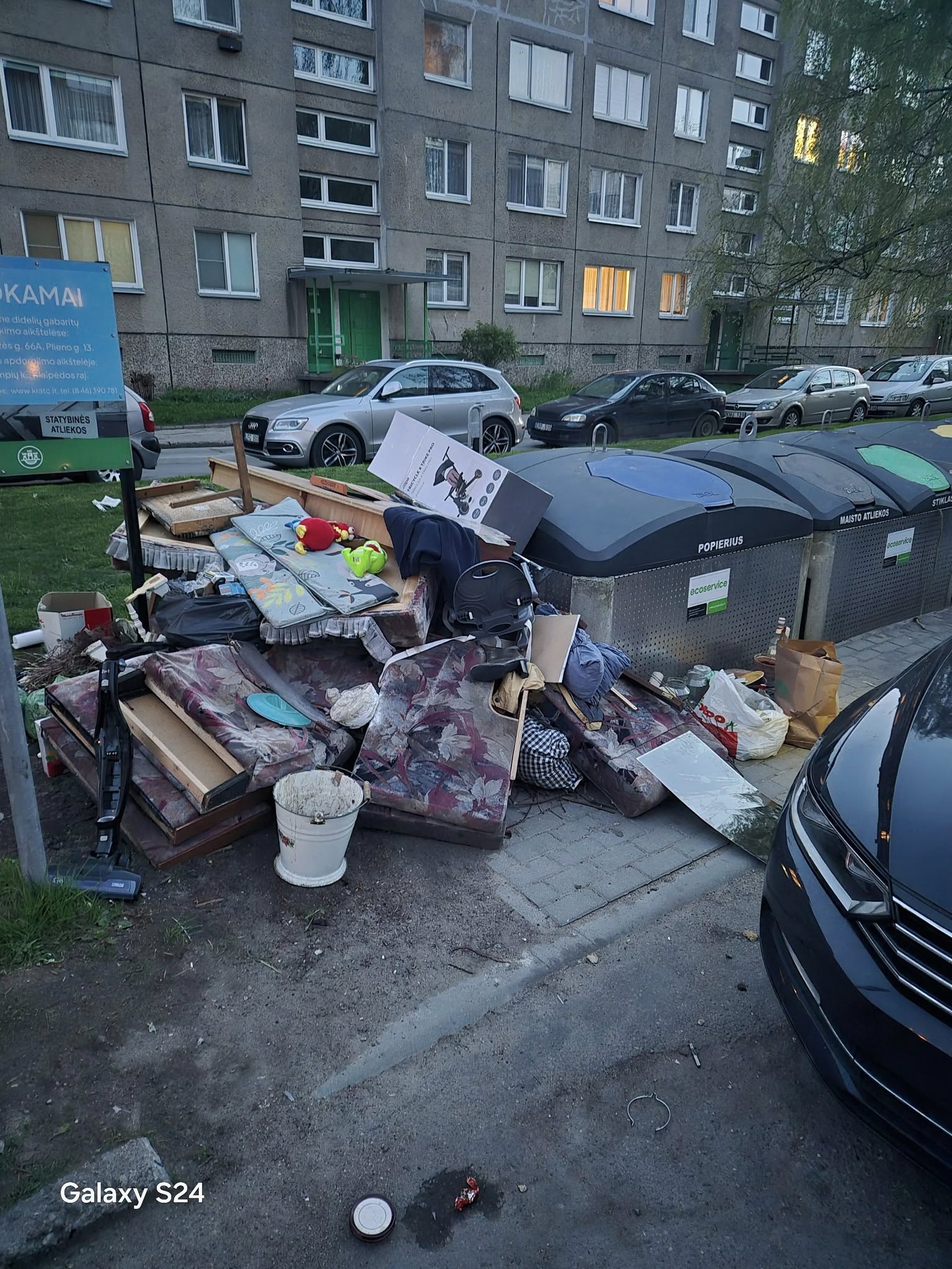 In Klaipeda near containers – a bunch of lesions