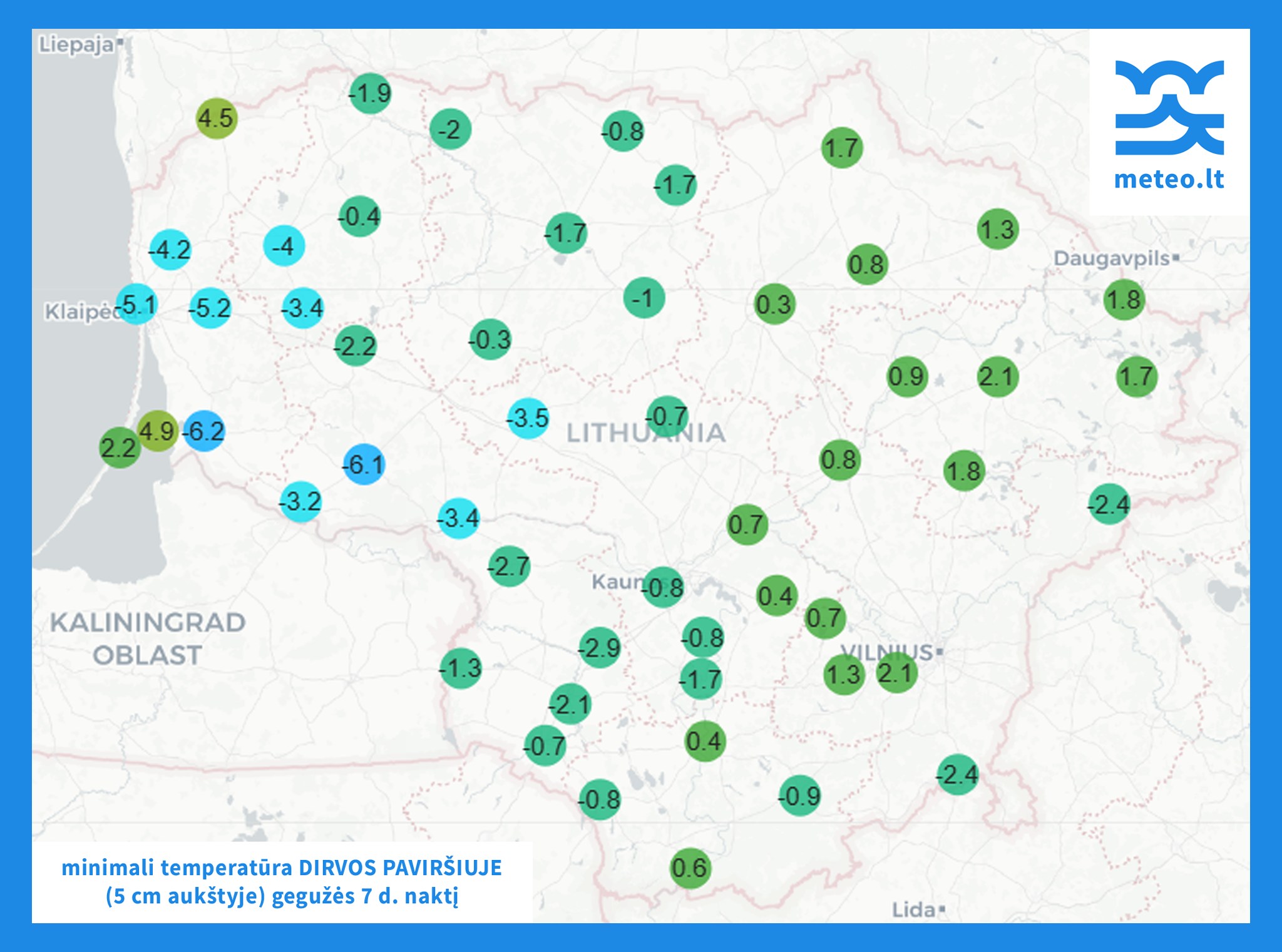 named where the frosts are biting the most