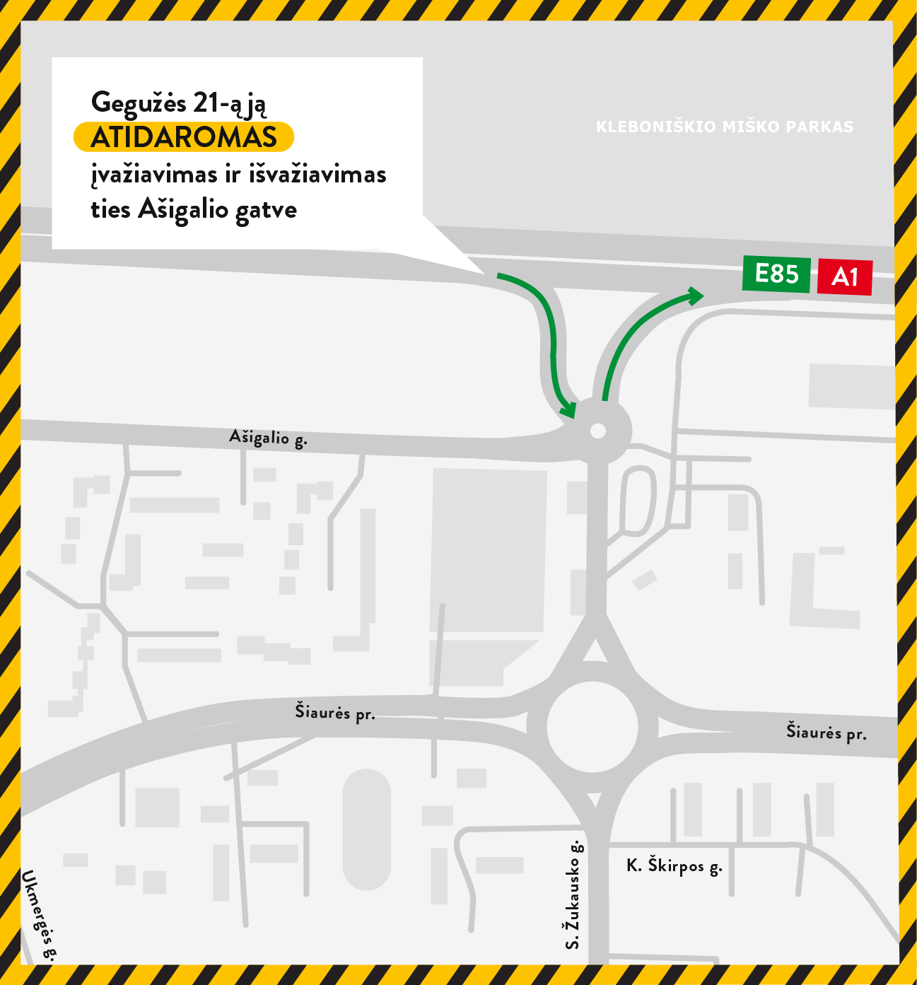 Attention! Closed Milikoniai uphill: The most important information to drivers