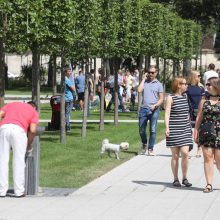 Lukiškių aikštėje pristatytas interaktyvus fontanas