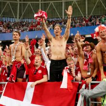 Danijos futbolininkai pasaulio čempionate įveikė Peru komandą