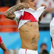 Danijos futbolininkai pasaulio čempionate įveikė Peru komandą