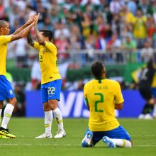 Brazilijos futbolininkai žengė į pasaulio čempionato ketvirtfinalį