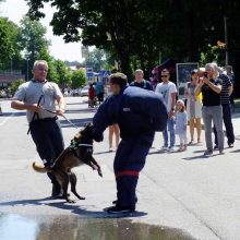 Policijos šventė visuomenei Birštone sulaukė gausaus smalsuolių būrio