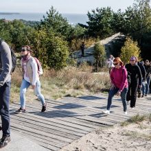 Saulėtą Nidą užplūdo žygio entuziastai