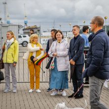 Patriotiškai nusiteikę klaipėdiečiai traukė Lietuvos himną