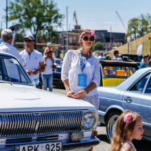 Džiazuojančią Klaipėdą papuošė išskirtiniai automobiliai