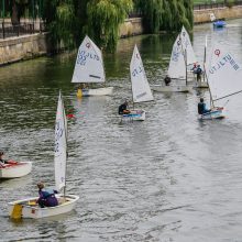 Švęsdami „Meridiano“ 70-metį, mažieji klaipėdiečiai buriavo Dangėje