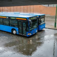 Uostamiestį skandino lietus: patvino gatvės, kiemai