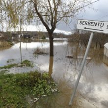 Purmaliuose vanduo tuoj sieks namų stogus