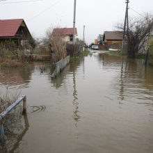 Purmaliuose vanduo tuoj sieks namų stogus