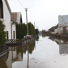 Purmaliuose vanduo tuoj sieks namų stogus