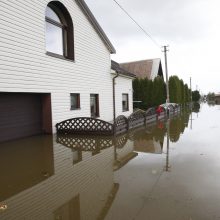 Purmaliuose vanduo tuoj sieks namų stogus