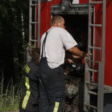 Degantį durpyną gesinantys ugniagesiai: darbo bus mažiausiai kelioms paroms
