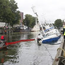 Incidentas Danės upėje: vėl skęsta senas laivas