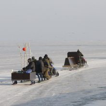 Žūklės malonumai – ant Kuršių marių ledo