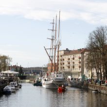 „Meridianas“ grįžo į savo namus: klaipėdiečiai pasitiko plojimais