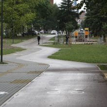 Įvertino atnaujintą Gedminų taką