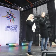 Klaipėdoje suplevėsavo Europos sporto vėliava