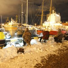 Stintų žvejyba uostamiestyje – „ant bangos“